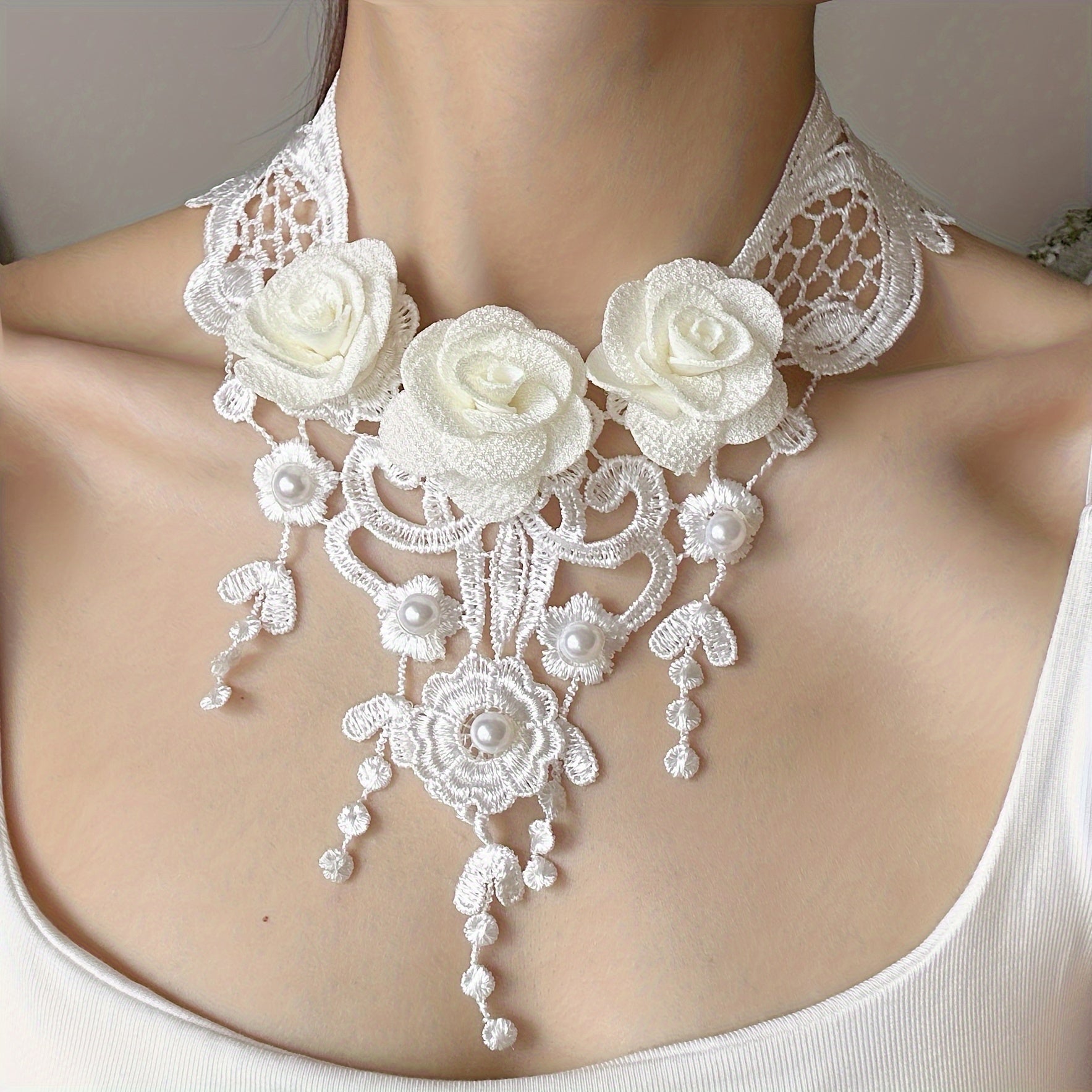 Stylish Sweet Floral Lace Choker