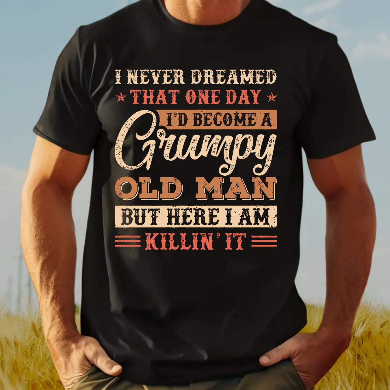 Casual Short-Sleeve Round-Neck Tops for Men in Summer.