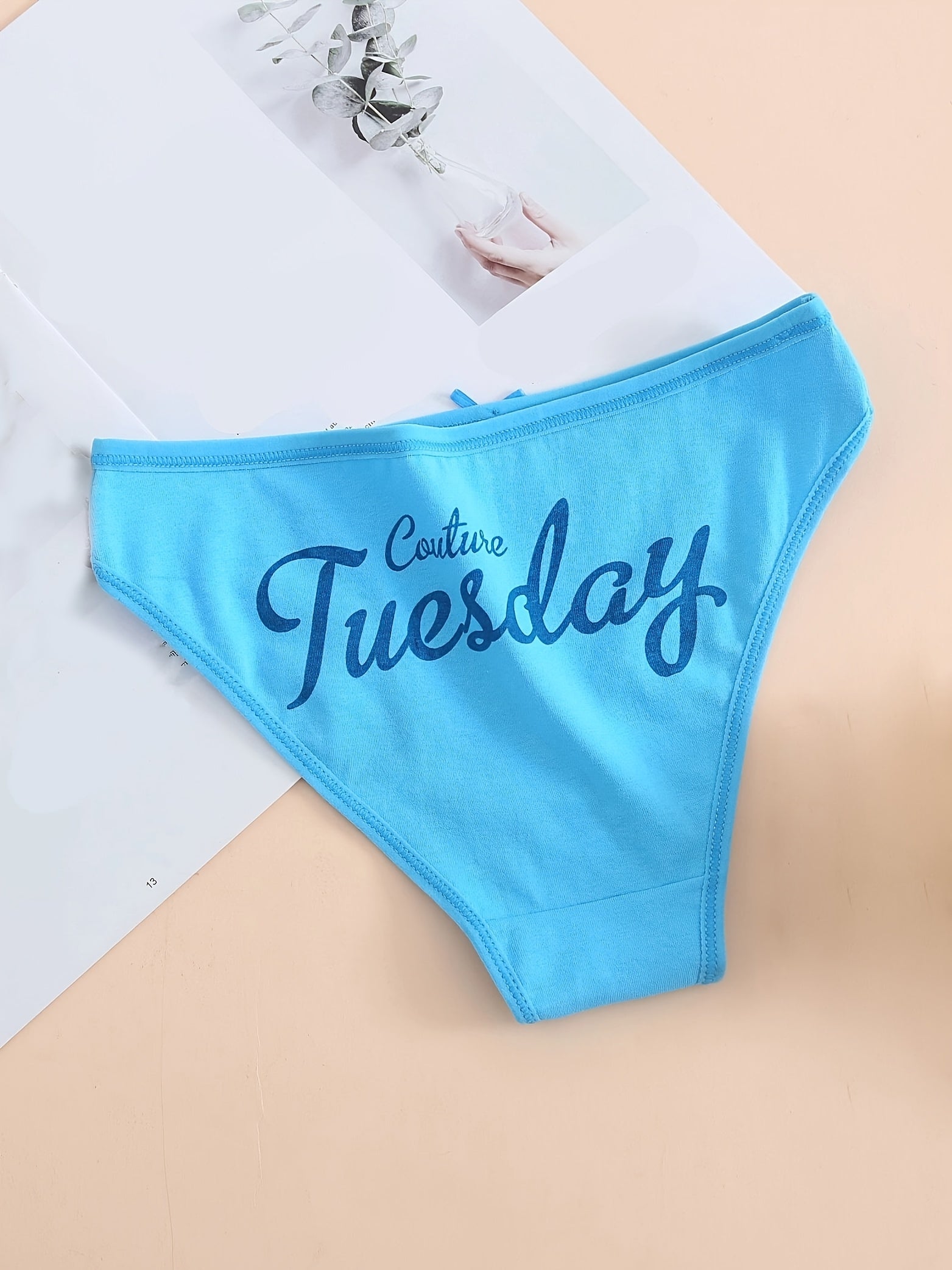 7 Pack Women's One Week Pattern Mixed Color Panties