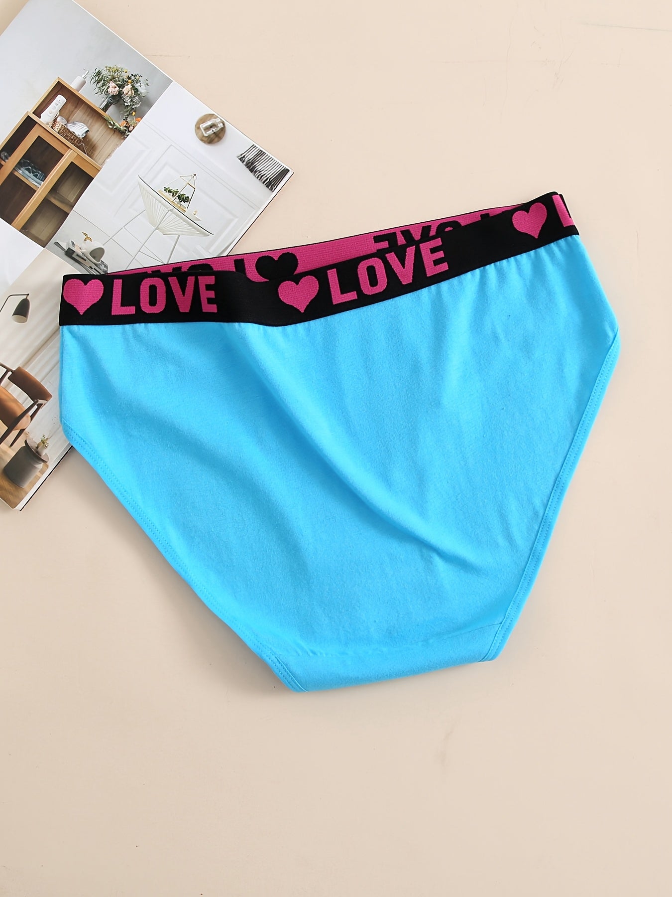 12 Pack Women'S Underwear Sports Comfortable Breathable Stretch Briefs Printed Letters