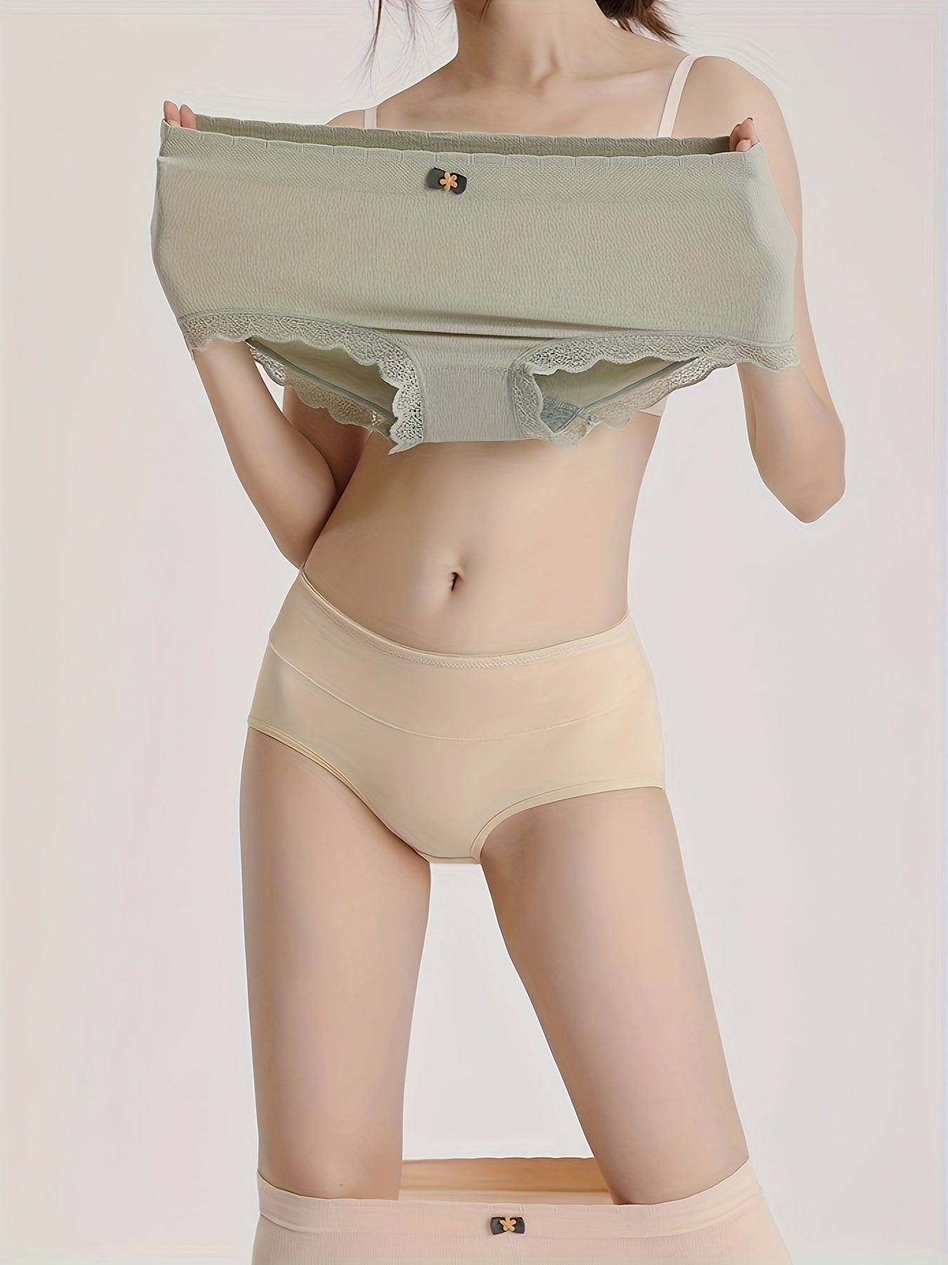 8pcs Women'S High Waist Comfortable Plus Size Briefs, XL-XXXXL, Polyester, Simple Solid Color, High Stretch, Knit Fabric, 278g\u002Fm², for Women