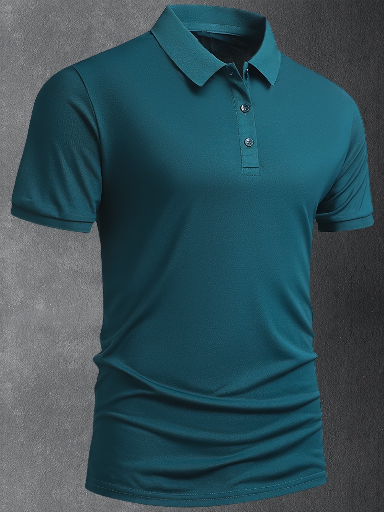 5pcs Men's 2025 Summer Shirts - Solid Color Casual Business Lapel Button-Up T-Shirts, Breathable Lightweight Fabric, Regular Fit for Golf, Office & Evening Outings, Machine Washable